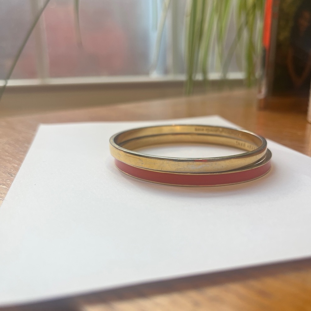 Kate Spade Gold and Red Bracelet Duo - Picture 2 of 9